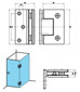 Glass to Glass 90° Shower Hinge