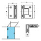 Wall to Glass 90° Shower Hinge - 1 SP