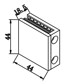 Fix bracket for floor mounted glass connector