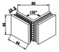 Bracket for 135° Glass to Glass connector