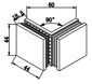 Bracket for 90° Glass to Glass connector