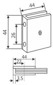 Fix bracket for floor mounted glass connector