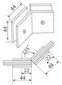 Bracket for 135° Glass to Glass connector