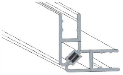 Glass to Glass 90° Magnetic PVC Seal Profile