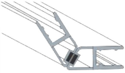 Glass to Glass 135° Magnetic PVC Seal Profile