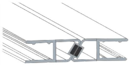 Glass to Glass 180° Magnetic PVC Seal Profile