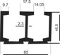 Aluminium Double Sliding Track - MGST-103