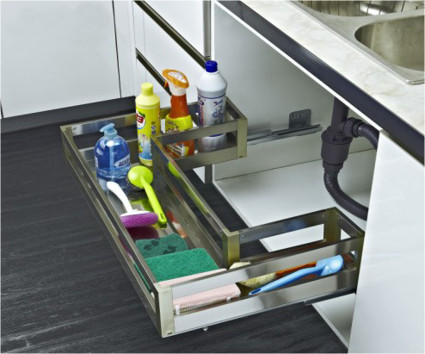 SS UNDERSINK DRAWER SATIN SOFT CLOSE