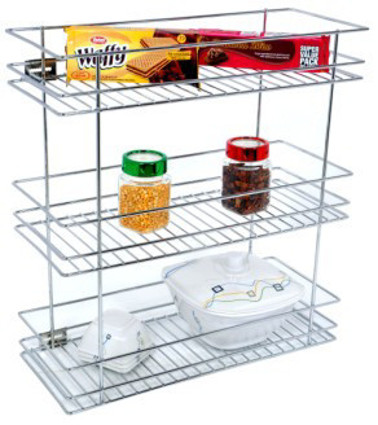 3 Shelf Bottle Pull-out Wire Stainless Steel