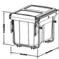 450mm PULL OUT BUILT-IN CABINET WASTEBIN