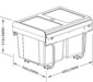 PULL OUT UNDERSINK CABINET WASTEBIN SOFT CLOSE