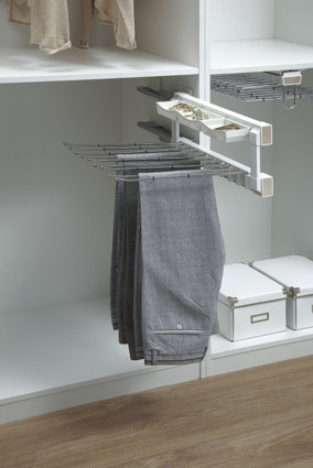 Side Mounted Cloth Hanger with Tray