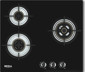 Black Glass Built in Hob Blaze 3-Burner 60 cm