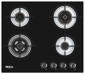 Black Glass Built in Hob Blaze 4-Burner 60 cm